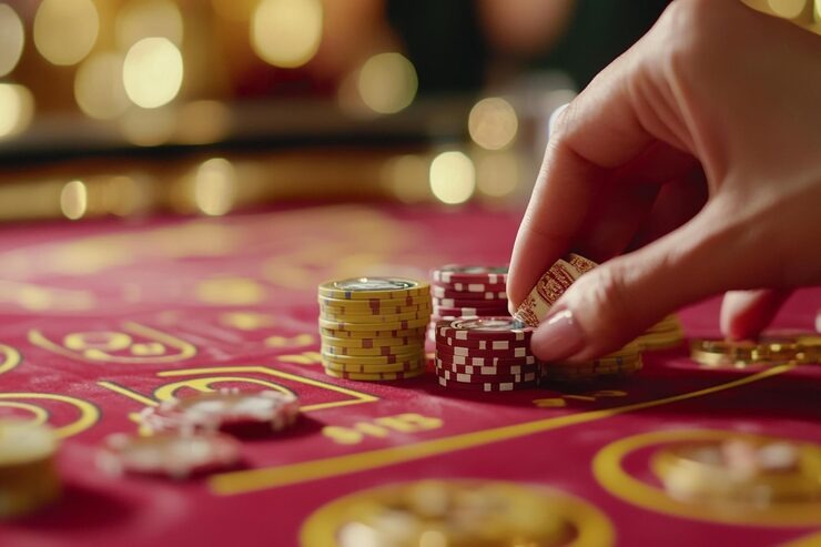 Live Bandar Ceme table at live lotto with professional dealer and multi-camera setup